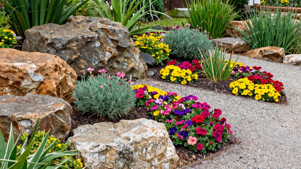 8 Rock Flower Beds Ideas for a Stunning Low Maintenance Garden Border